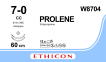 Пролен (Prolene) 7/0, длина 60см, 2 кол. иглы 9,3мм CC W8704