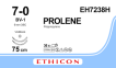 Пролен (Prolene) 7/0, длина 75см, 2 кол. иглы 9,3мм EH7238H