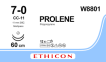 Пролен (Prolene) 7/0, длина 60см, 2 кол. иглы 11мм CC-11 W8801