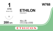 Этилон (Ethilon) 1, длина 200см, кол. игла 48мм W768