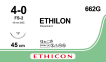 Этилон (Ethilon) 4/0, длина 45см, обр-реж. игла 19мм 662G