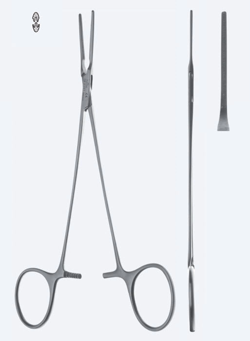 Зажим коарктационный DeBakey (Дебейки) GF2151, длина 159мм, прямой